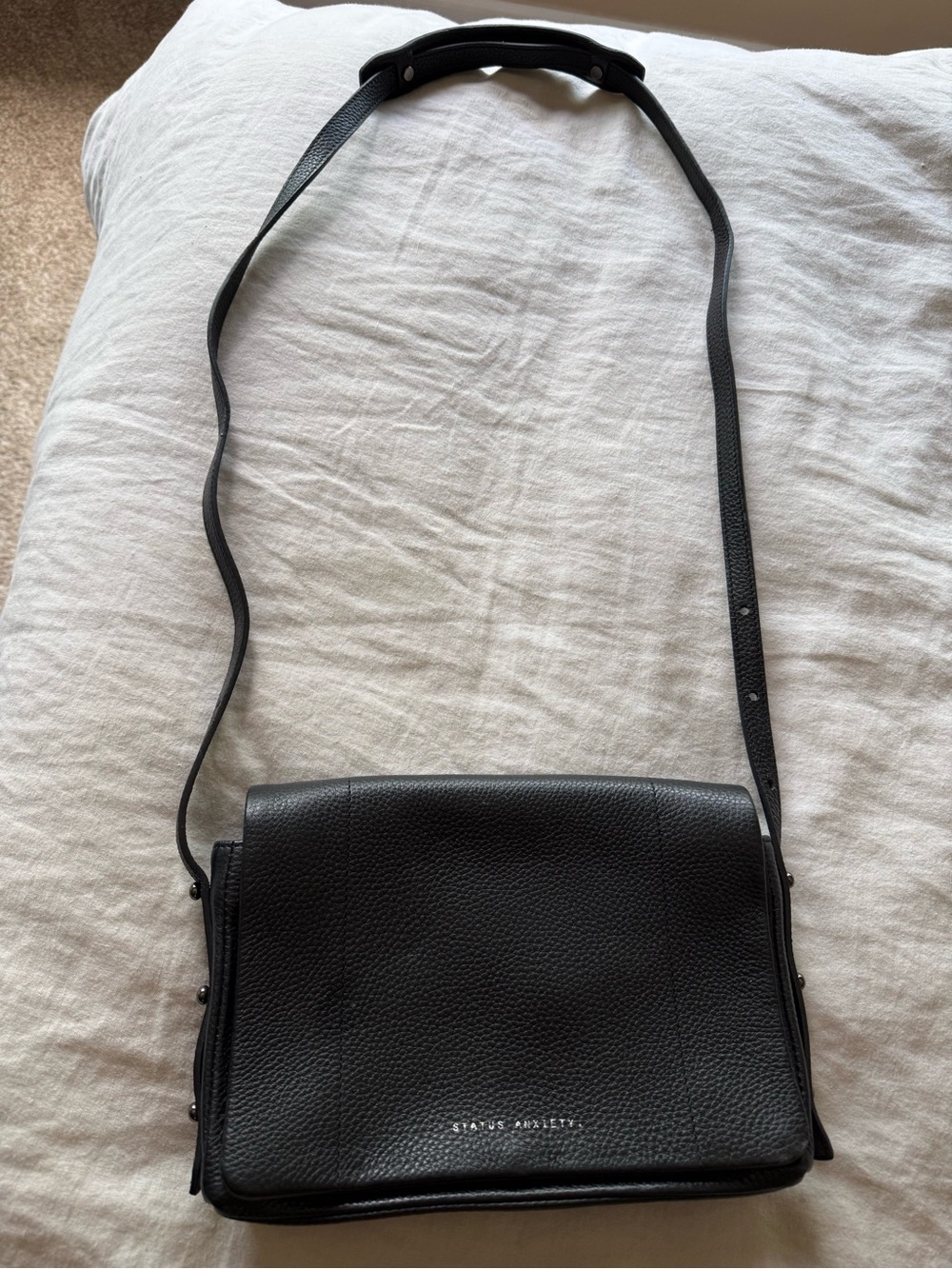 Status Anxiety pebbles leather black crossbody bag. Practically new!